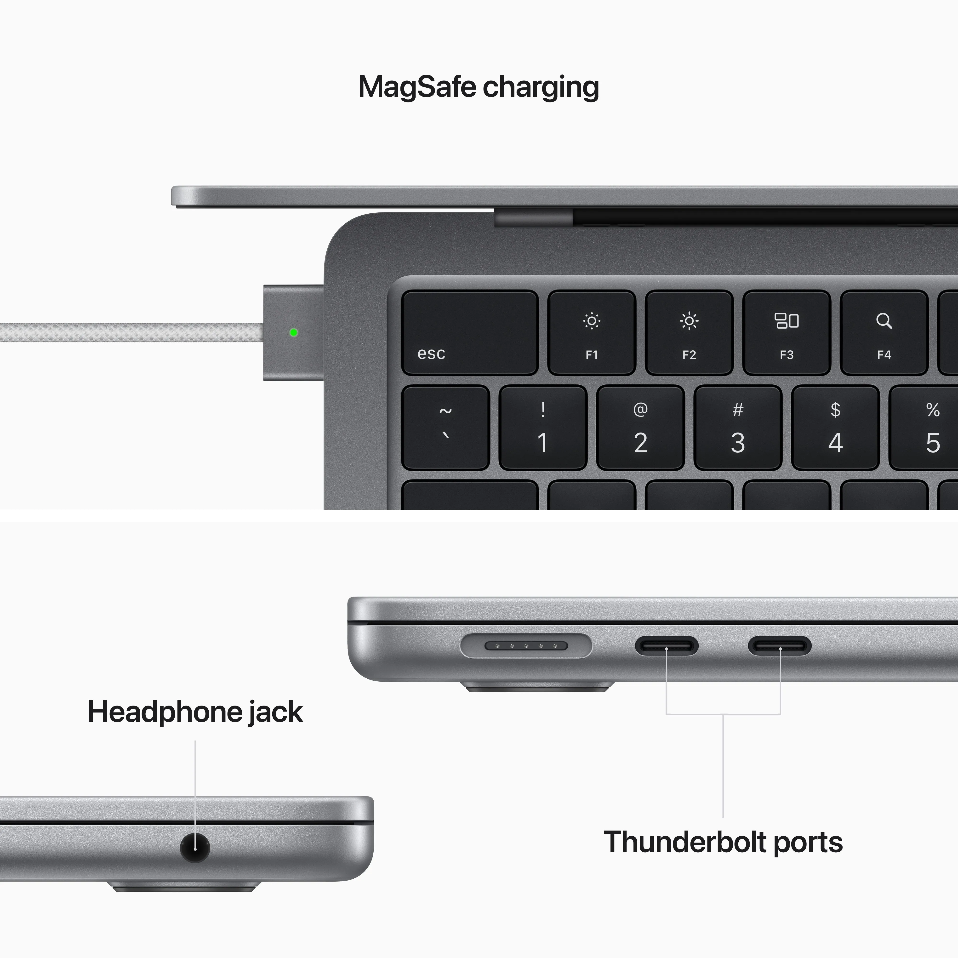 13-inch MacBook Air: Apple M2 chip with 8‑core CPU and 10‑core GPU, 512GB SSD - Space Grey