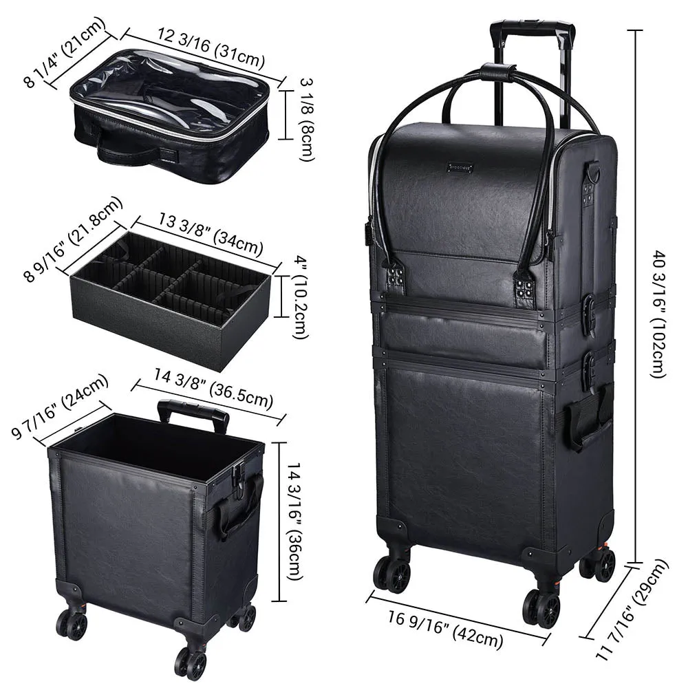 3in1 Portable Rolling Case for Sales Rep, Event Planner