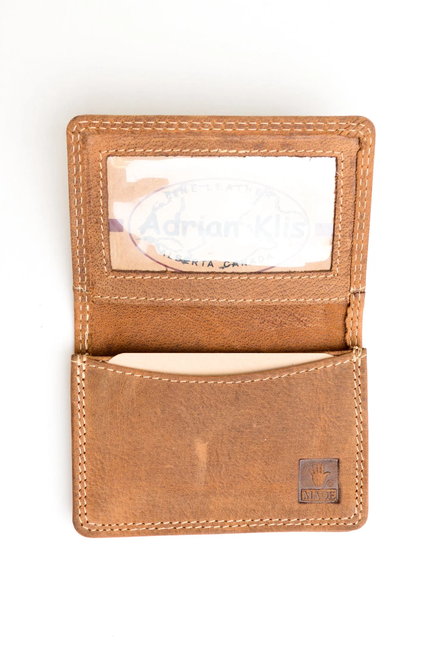 Adrian Klis 223 Business Card Holder, Buffalo Leather