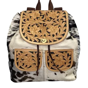 American Darling Cowhide Pocket Front Cinch Backpack Purse ADBGI110B