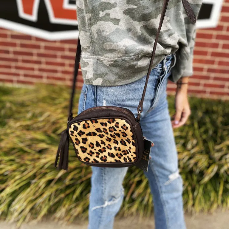 American Darling Leopard Bomber Small Crossbody