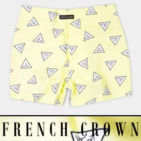 Astra Yellow Triangle Printed Premium Cotton Boxer