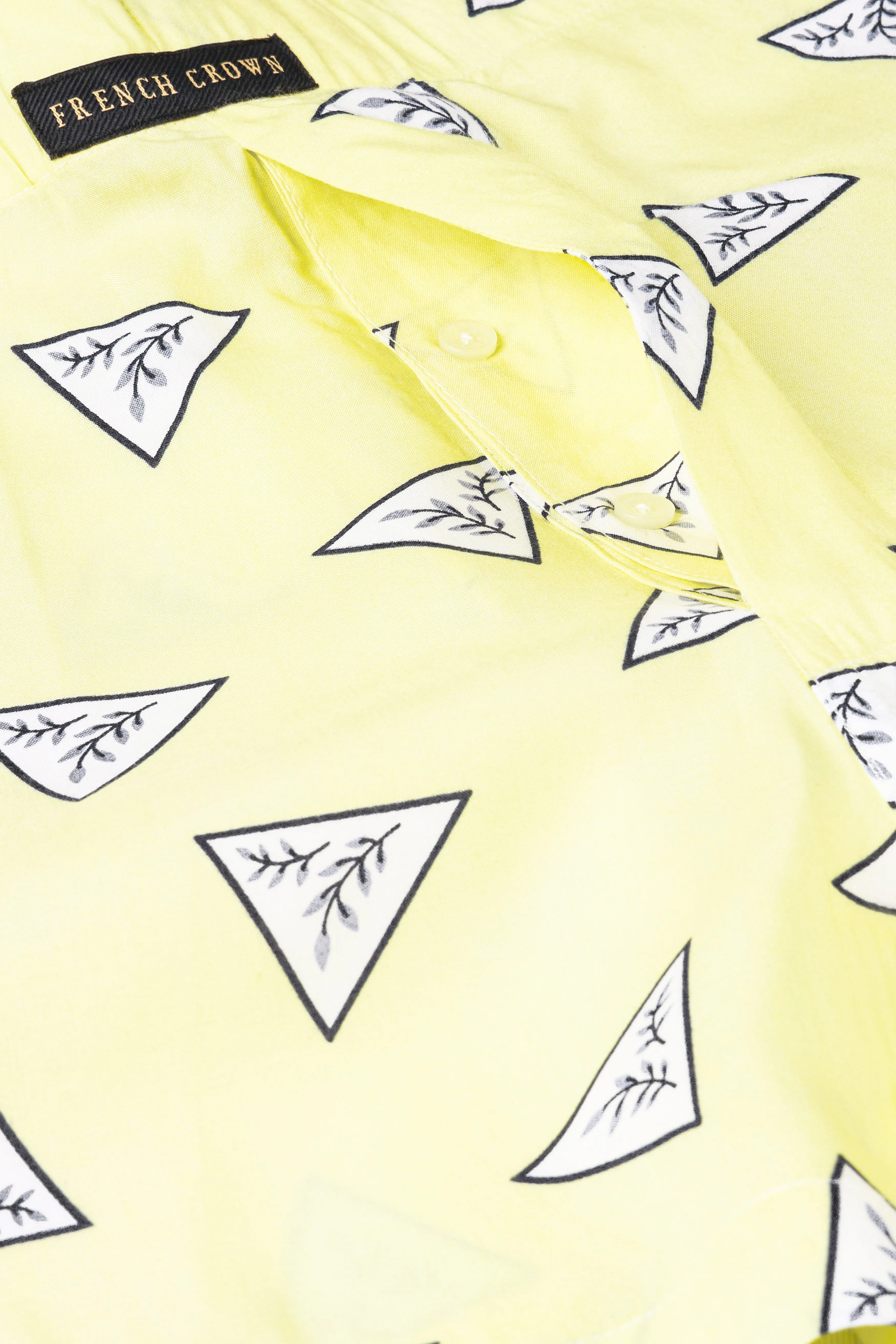 Astra Yellow Triangle Printed Premium Cotton Boxer