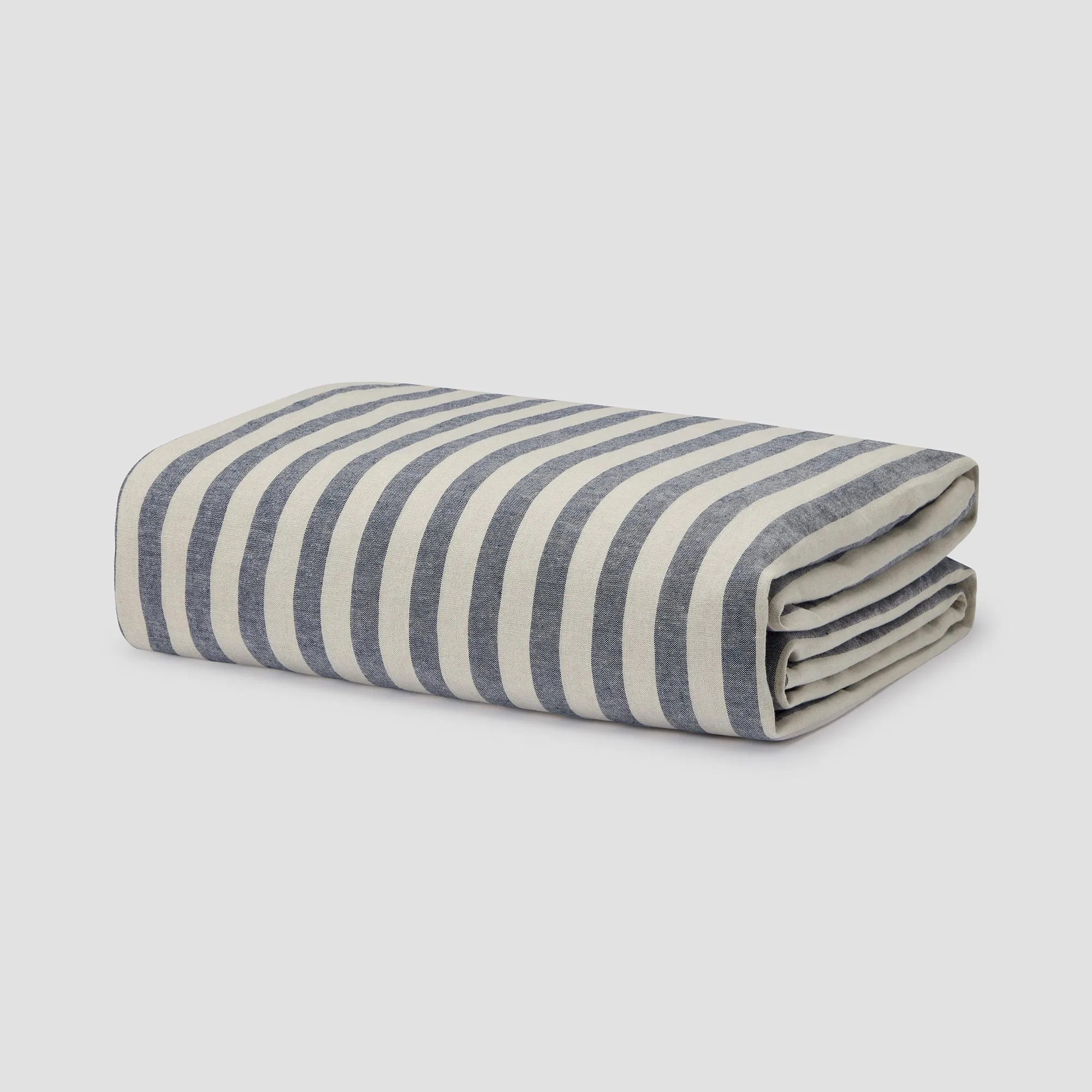 Atlantic Pembroke Stripe Linen Blend Duvet Cover