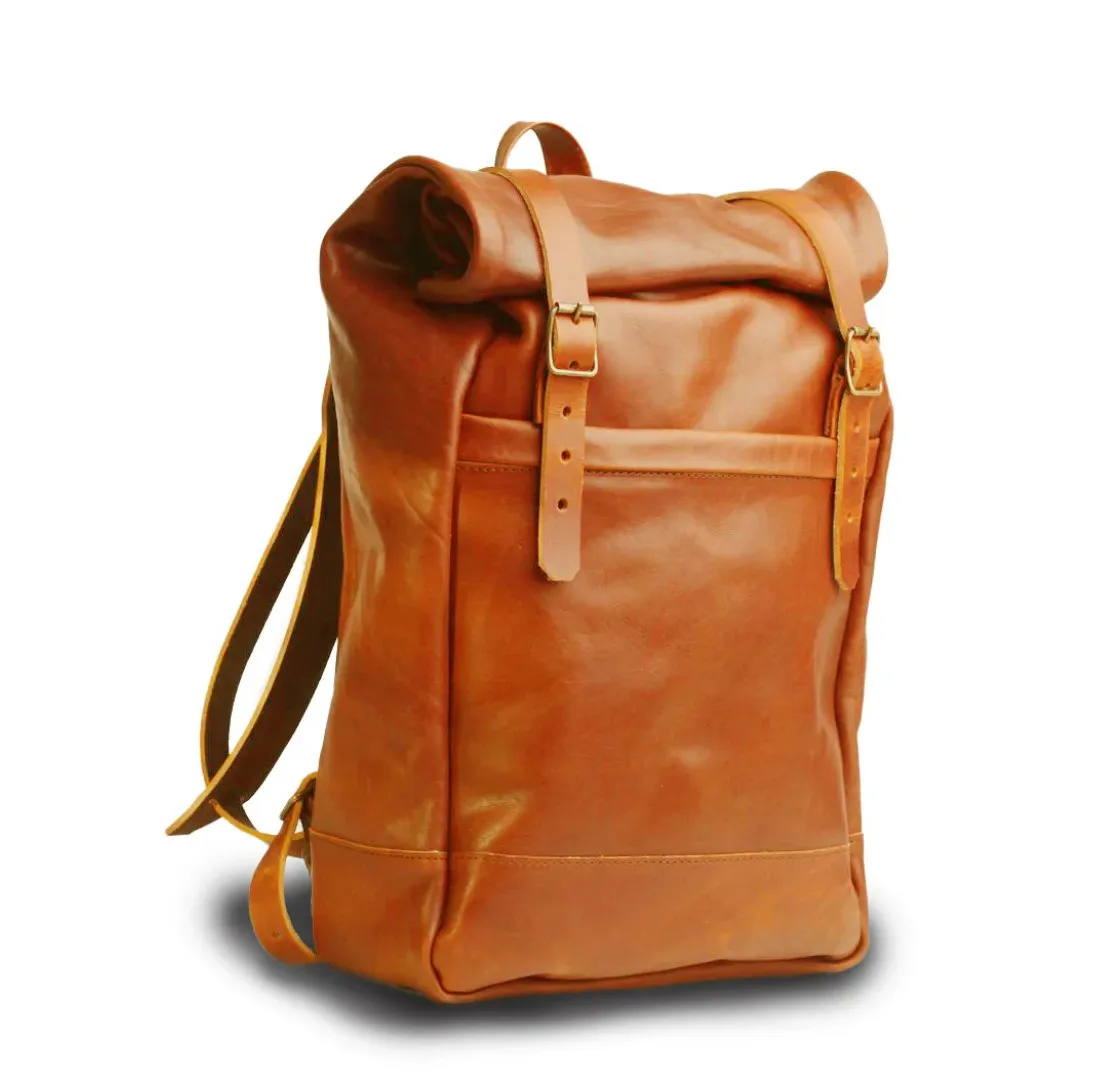 Bark And Mill Rolltop Backpack | Tan