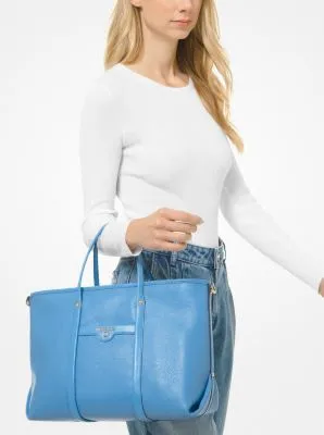 Beck Medium Pebbled Leather Tote Bag