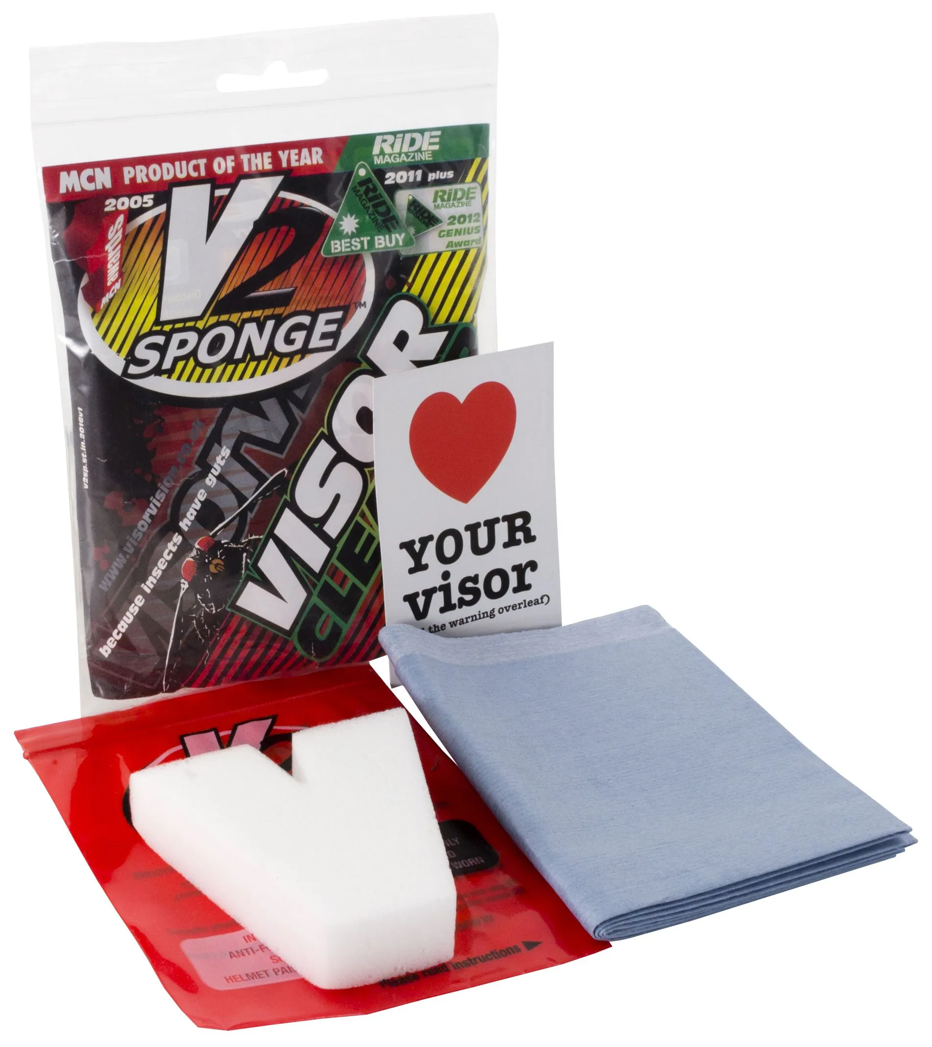 Bike It V2 Sponge Visor Cleaning Pocket Pack