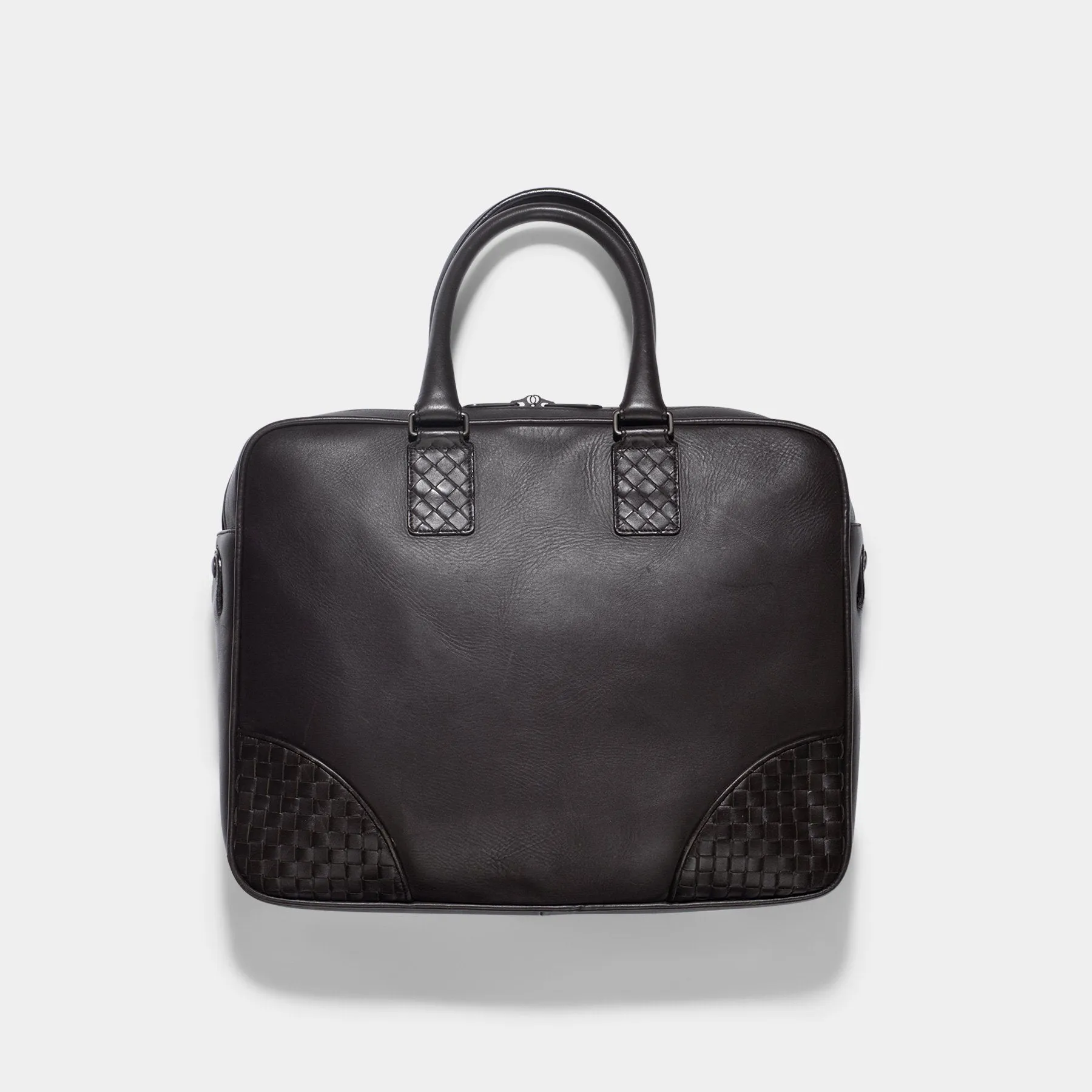 BOTTEGA VENETA BROWN INTRECCIATO BRIEFCASE