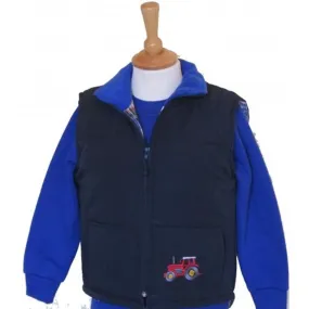 British Country Collection Three Tractors Childrens Gilet