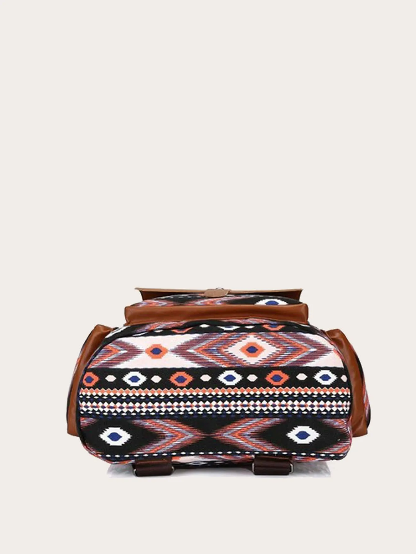 Buckle Decor Flap Backpack