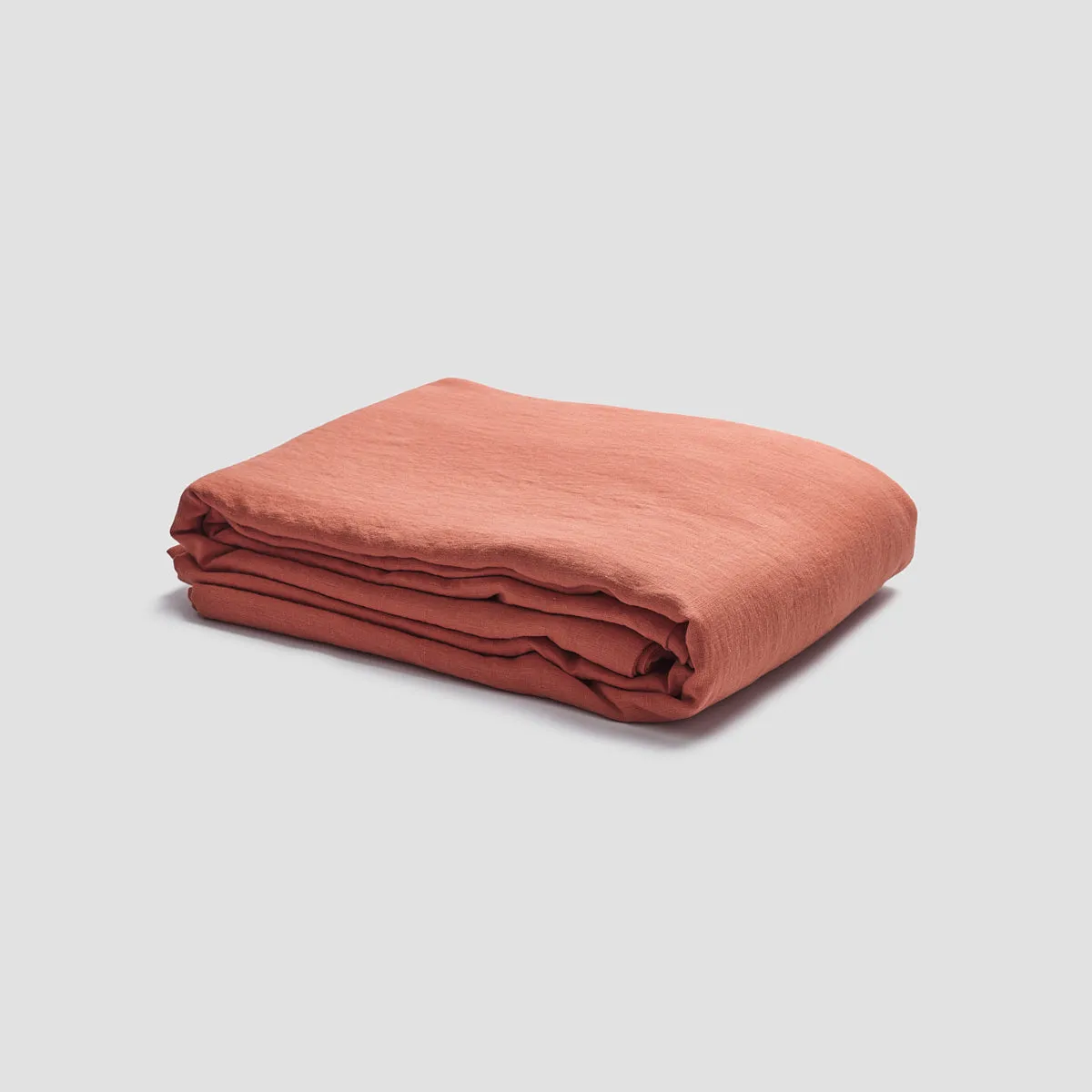 Burnt Orange Linen Blend Duvet Cover