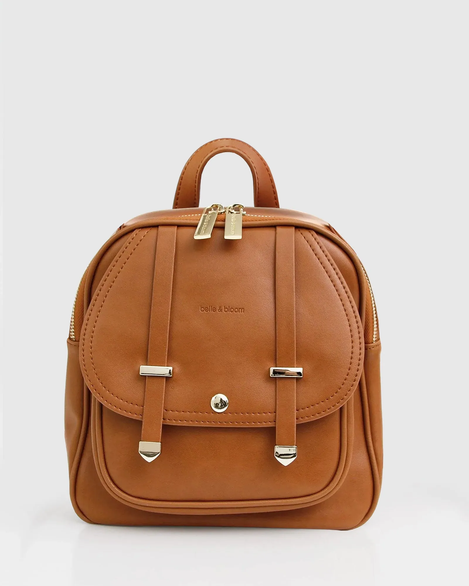 Camila Leather Backpack - Brown