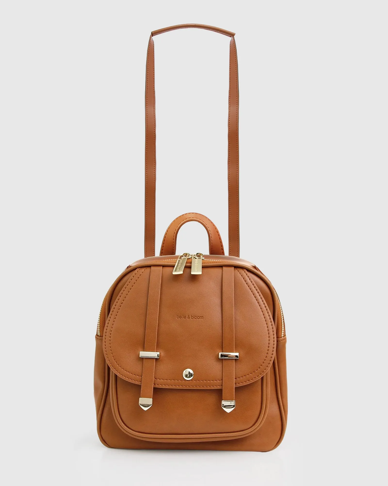 Camila Leather Backpack - Brown