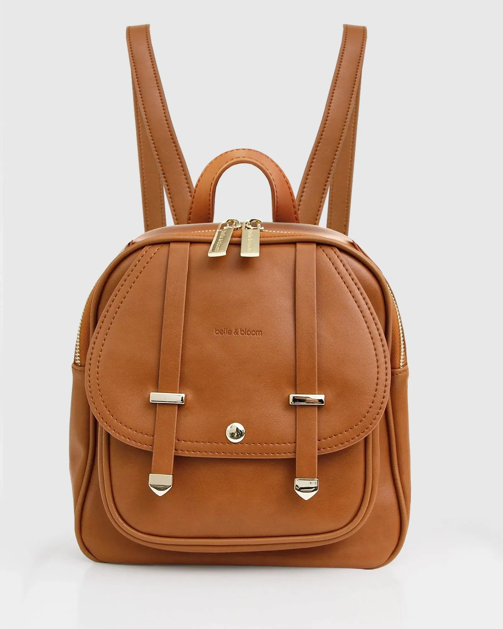 Camila Leather Backpack - Brown