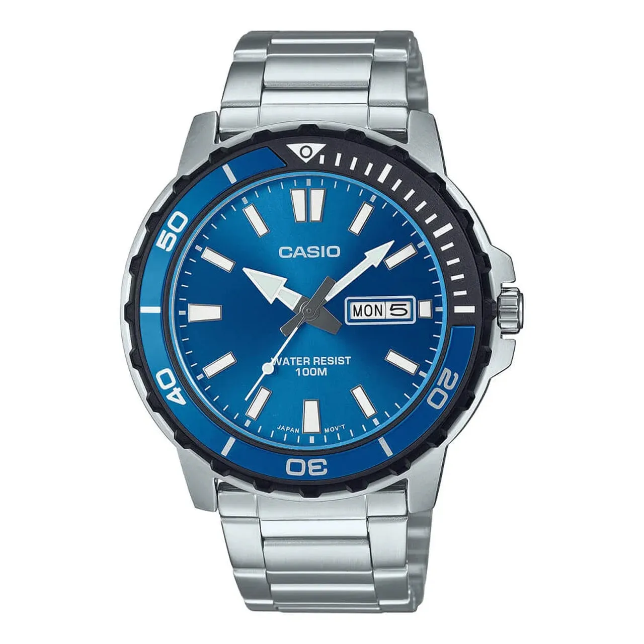 CASIO ENTICER BLUE DIAL WITH DATE MEN'S WATCH | MTD-125D-2A1VDF