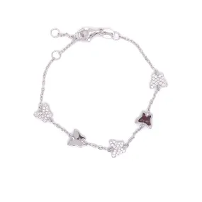 Children's Alternating CZ Butterfly Bracelet