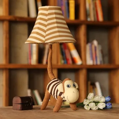 Children's Floor Lamp Coated with Cotton - Animal Shape