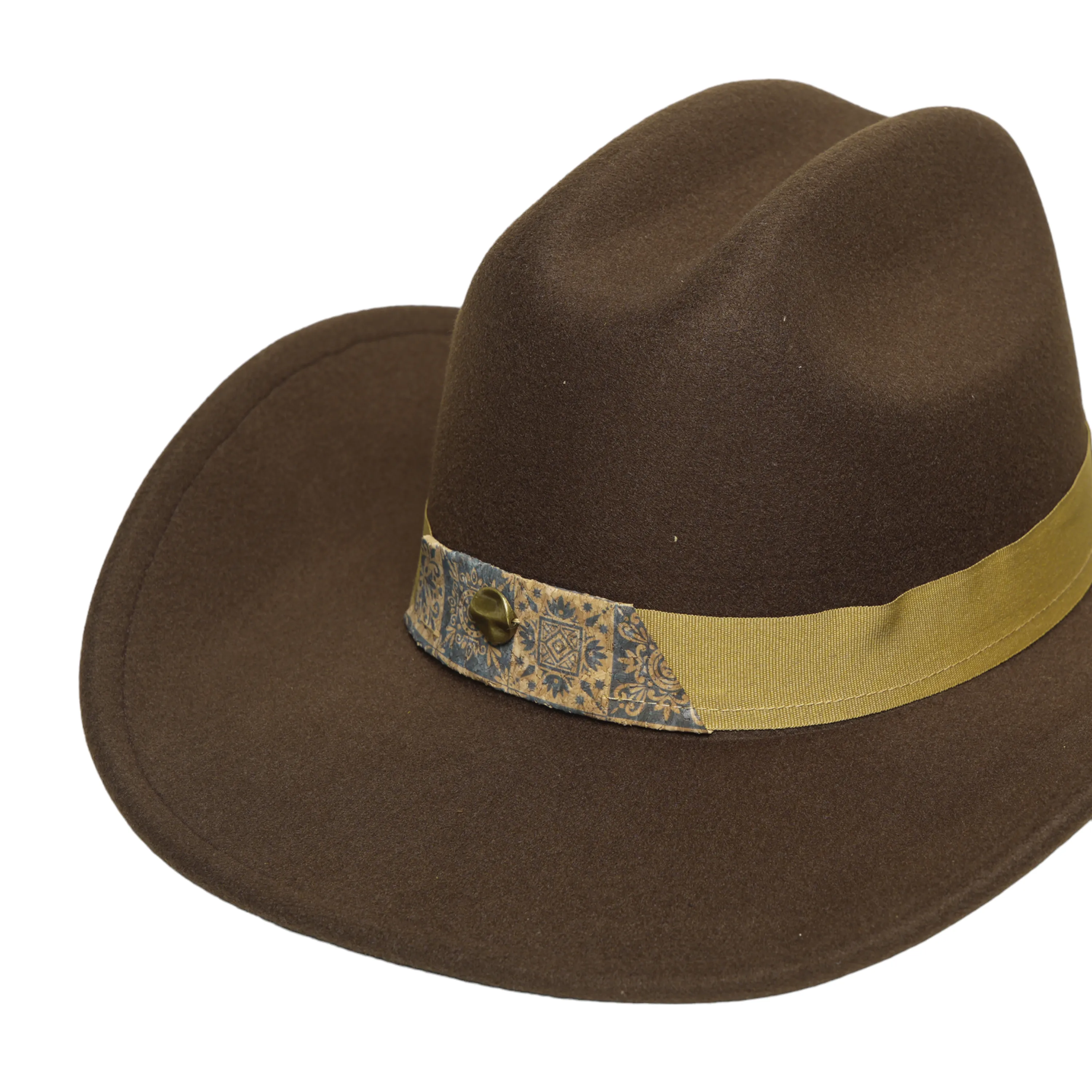 Chokore Cattleman Cowboy Hat with Printed Band (Brown)