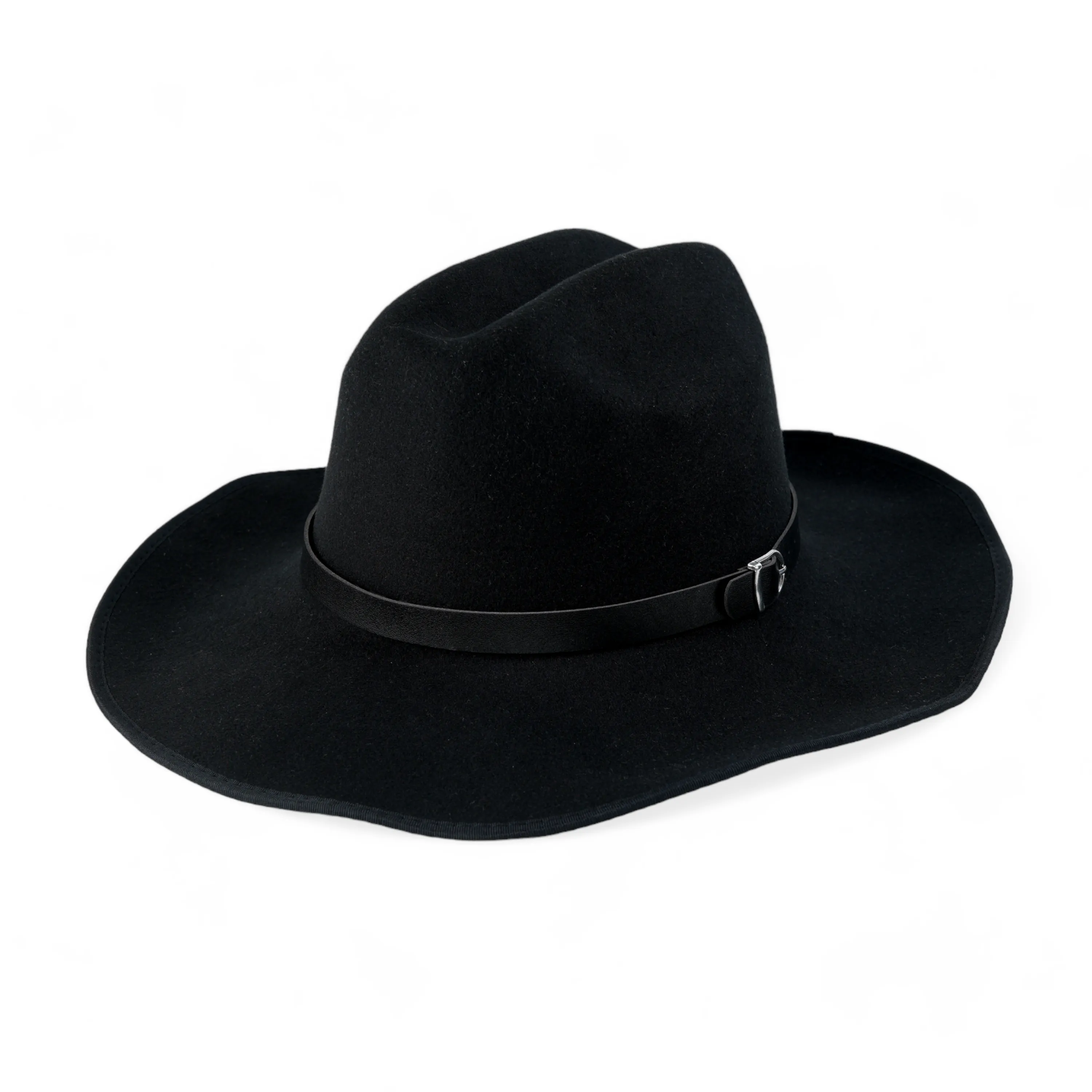 Chokore Cowboy Hat with Black Belt (Black)