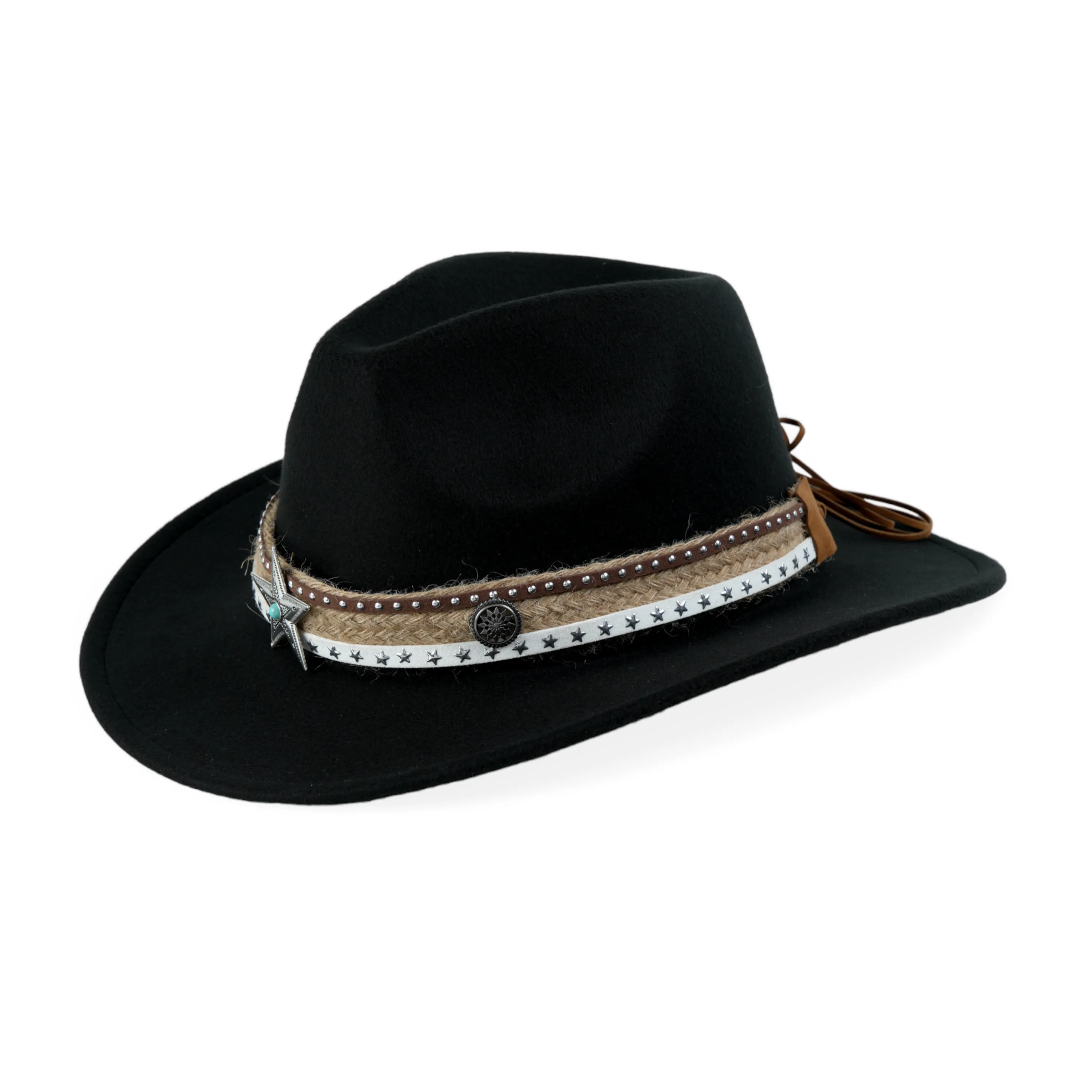 Chokore Cowboy Hat with Jute Band (Black)