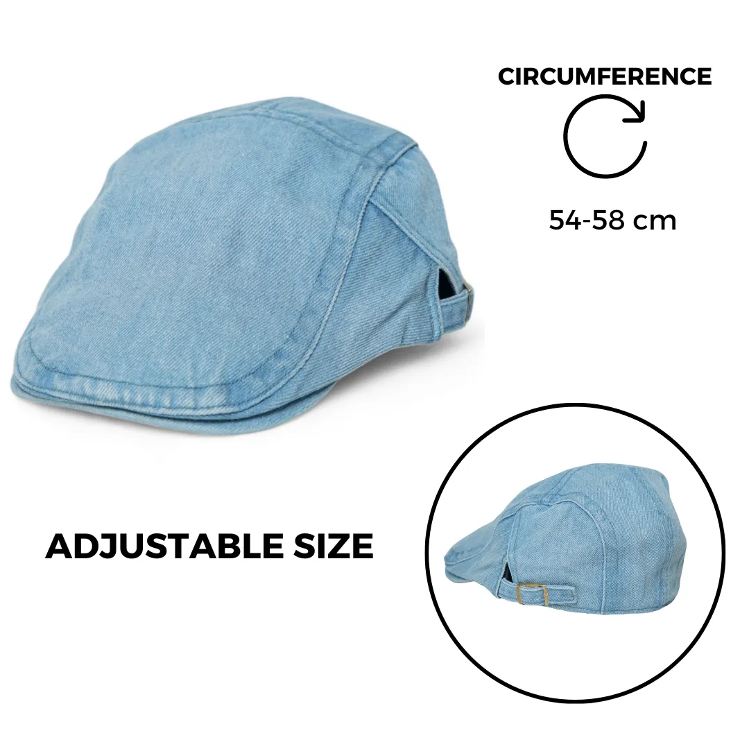 Chokore Denim Flat Ivy Cap ( Blue & White)