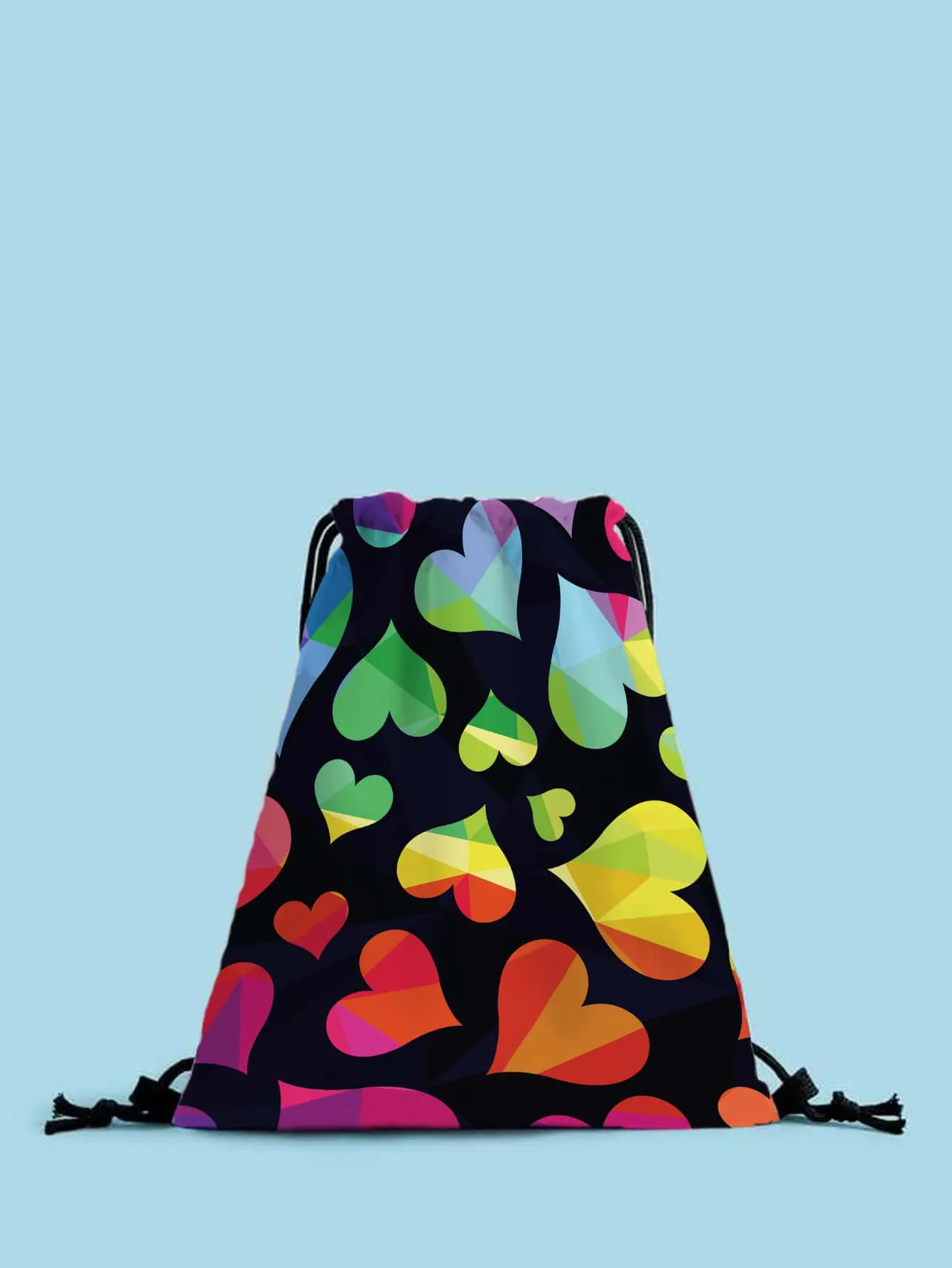 Color Block Letter Graphic Drawstring Backpack