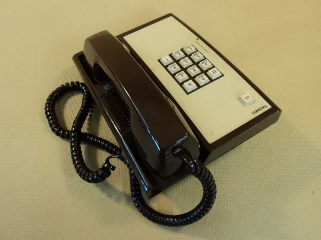 Comdial Corded Office Phone Brown Two Way Speaker 803A V2 -- Used