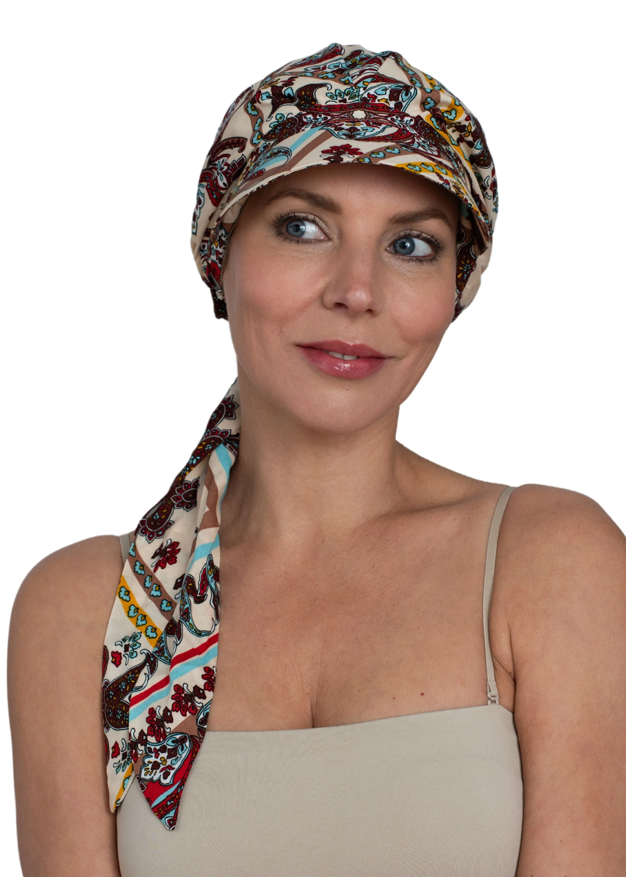 Cotton Scarf Summer Cap