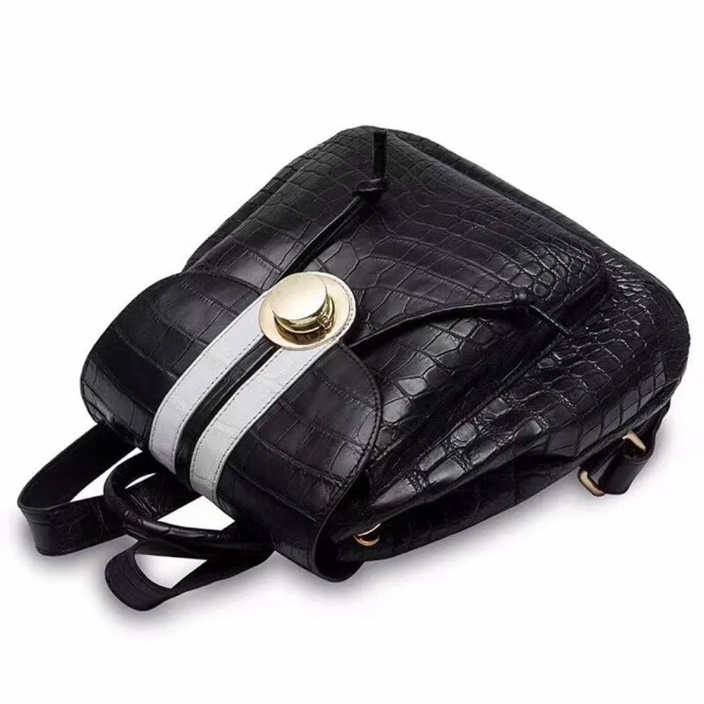 Crocodile  Belly Leather Women's Backpack