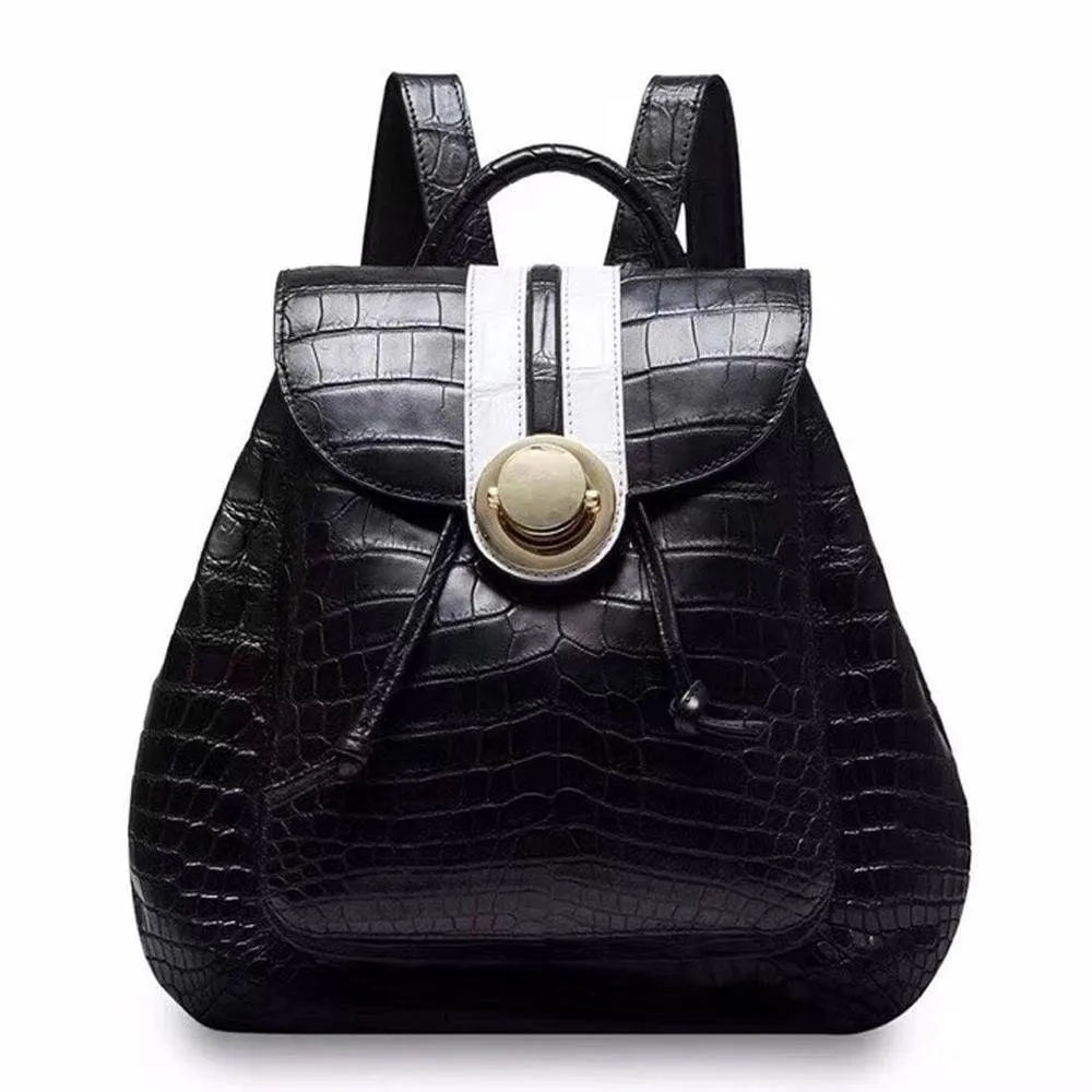 Crocodile  Belly Leather Women's Backpack