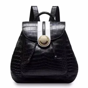 Crocodile  Belly Leather Women's Backpack