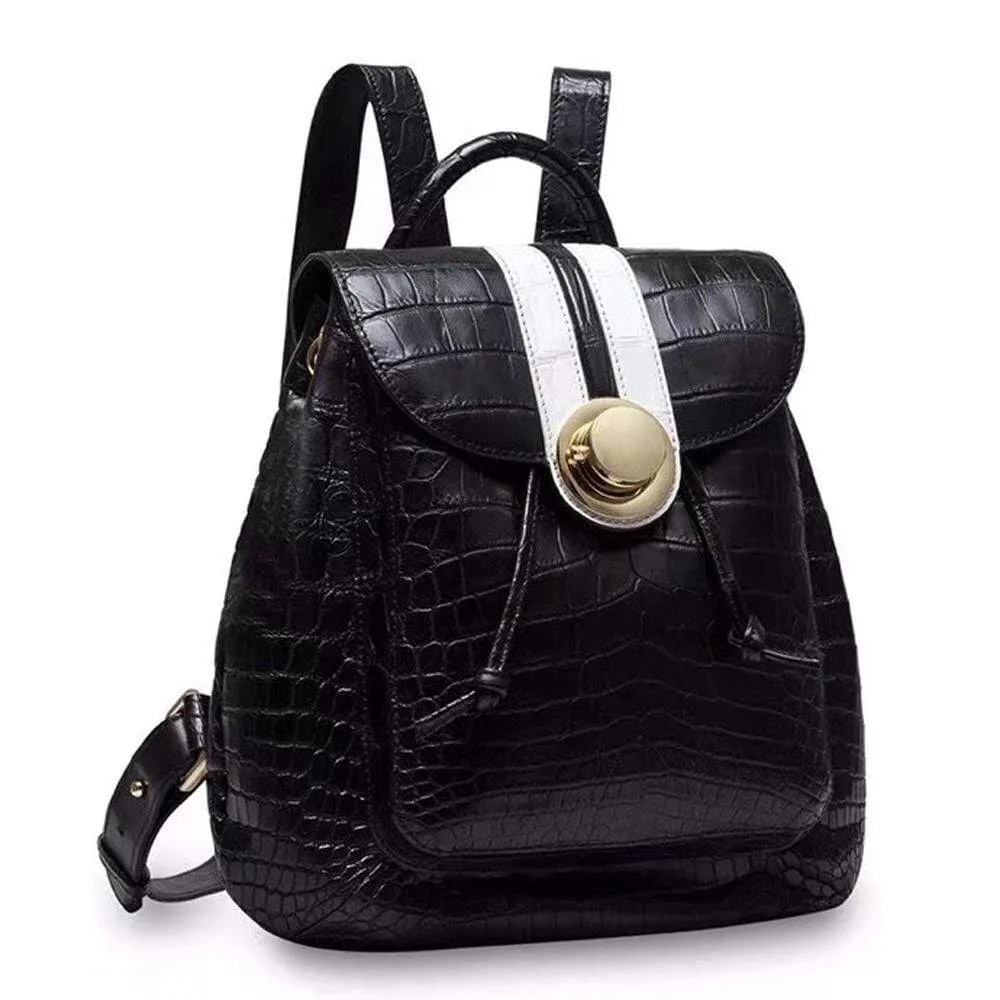 Crocodile  Belly Leather Women's Backpack