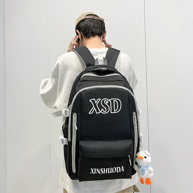 Cross-Border New Arrival Backpack Female Ins Style College Student Large Capacity High School Student Junior's Schoolbag Computer Backpack Male