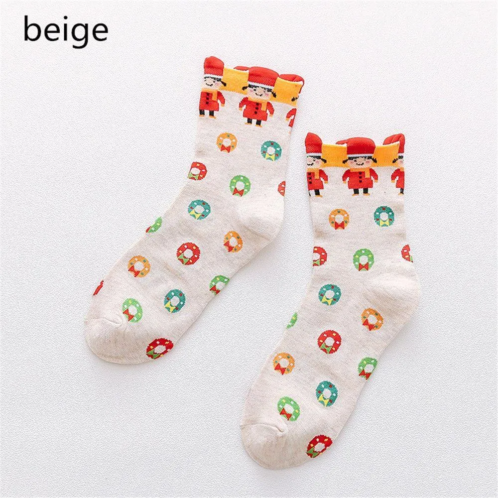 Cute Holiday Pattern Socks (Adult Medium - Women's Shoe Sizes 5-10)