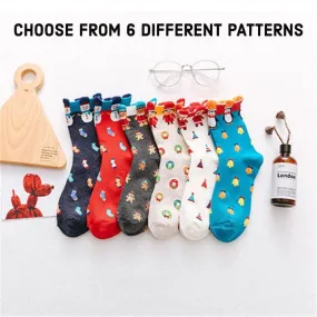 Cute Holiday Pattern Socks (Adult Medium - Women's Shoe Sizes 5-10)