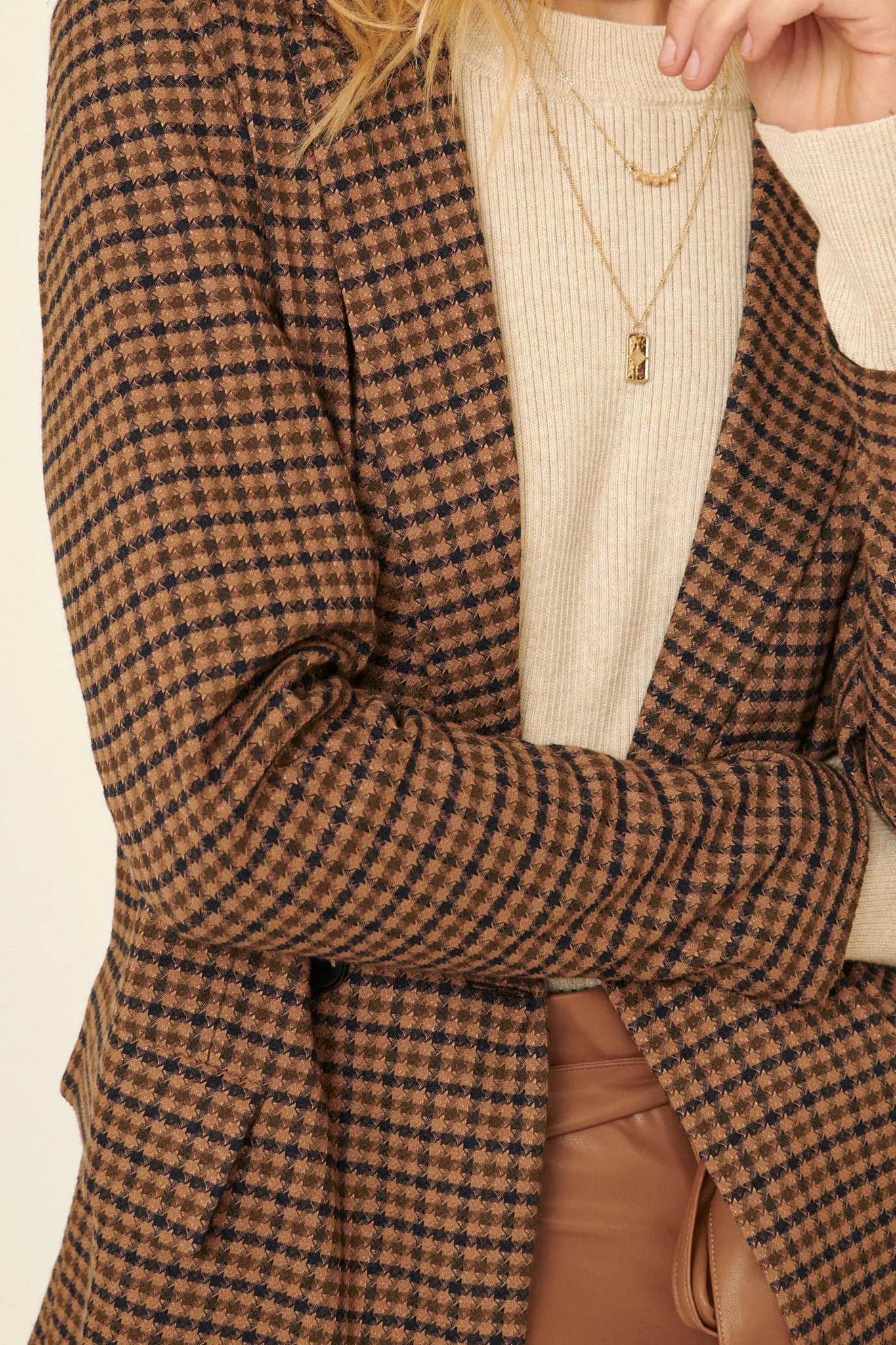 Down To Business Plaid Blazer