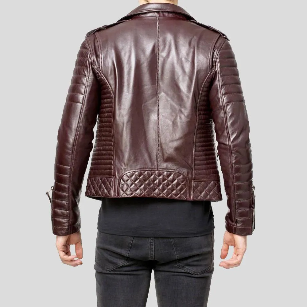 Dyor Brown Quilted Leather Jacket