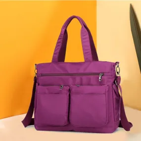 Escape Nylon Two Pocket Tote Bag  |   Magenta