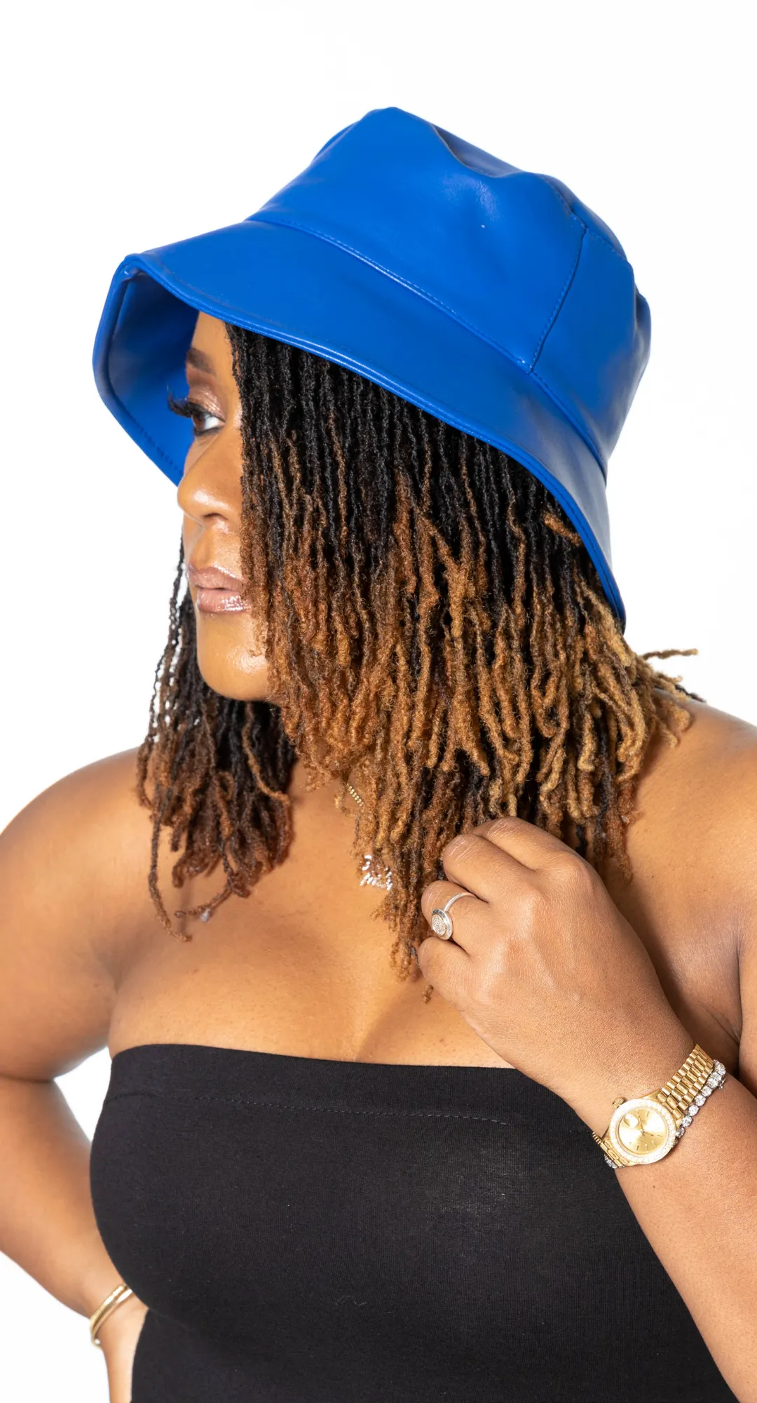 Faux Leather Bucket Hat