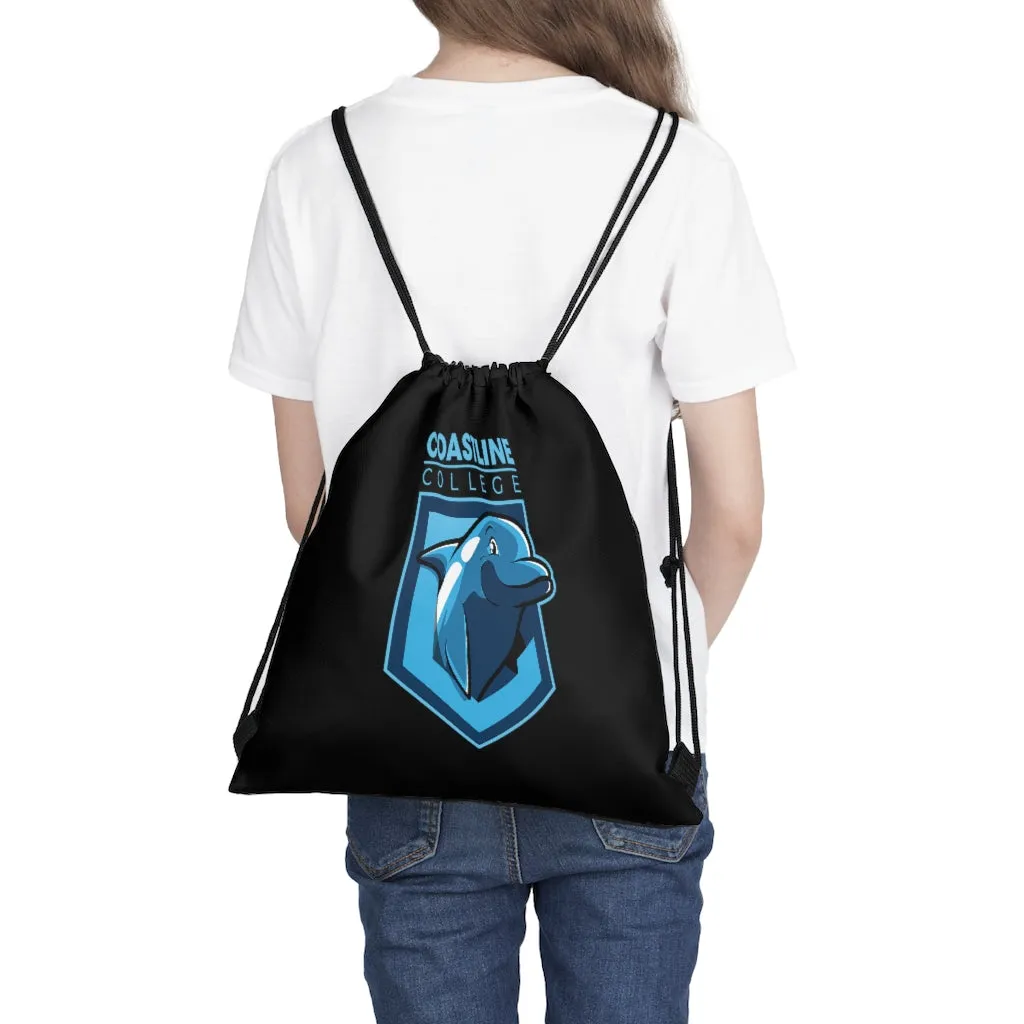 Fin Collection Black Outdoor Drawstring Bag