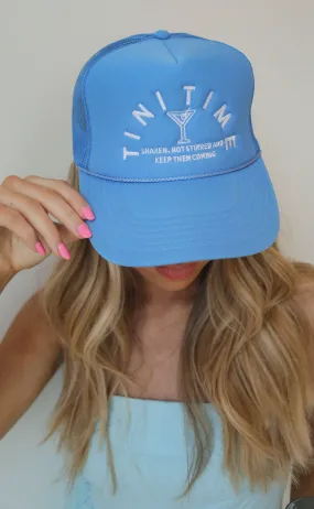 friday   saturday: tini time trucker hat - blue