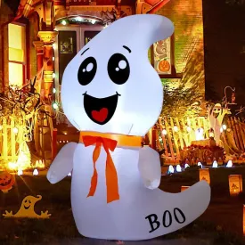 Halloween Inflatable 4 FT Cute Inflatable Ghost Halloween Ghost Decorations with Build-In Leds