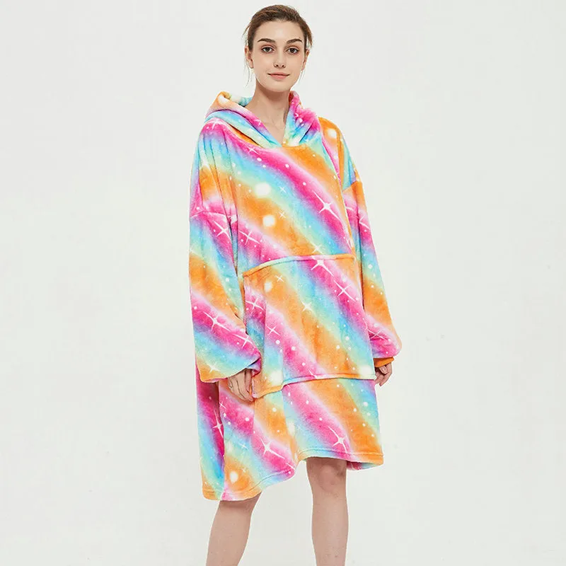 Hooded patterned Large Blanket