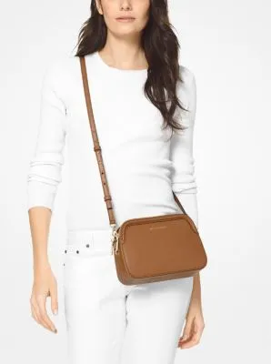 Houston Large Crossgrain Leather Crossbody Bag