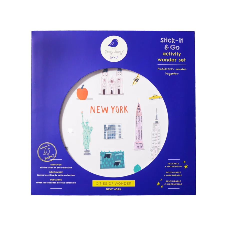 Jaq Jaq Bird Cities of Wonder Stick-It & Go Activity Set-assorted