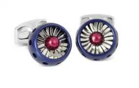 Jet Turbine Engine Cufflinks