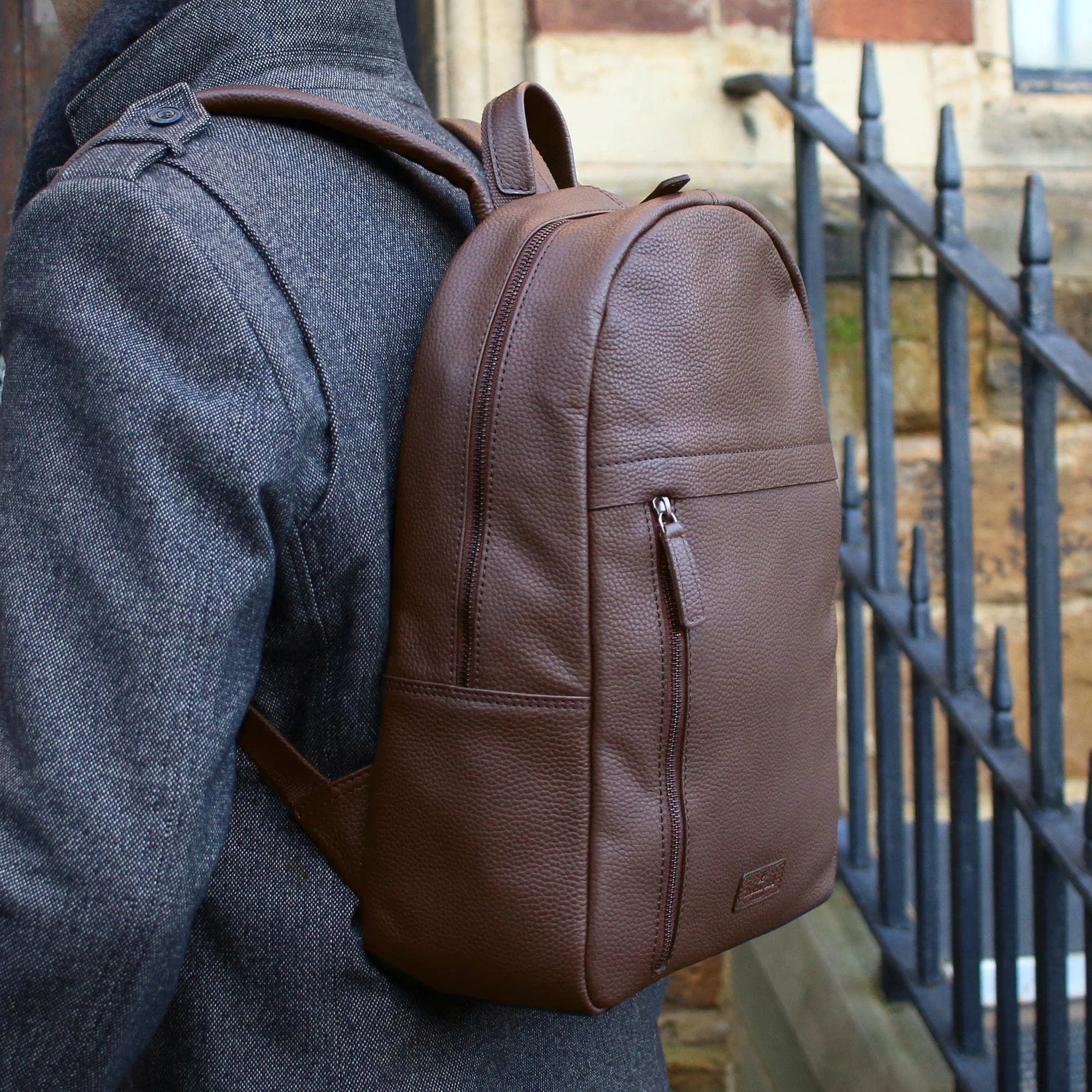 Leather Backpack Brown