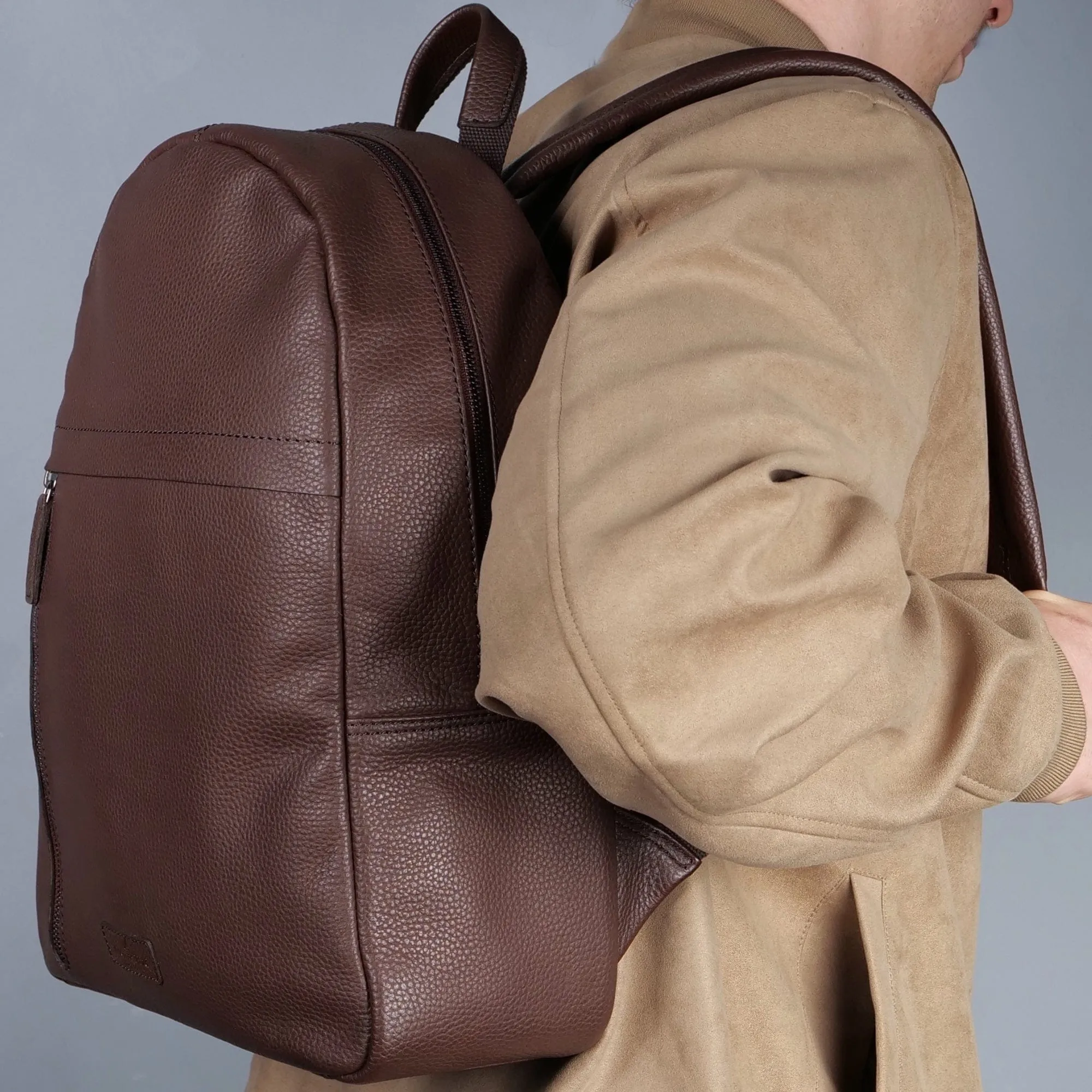 Leather Backpack Brown