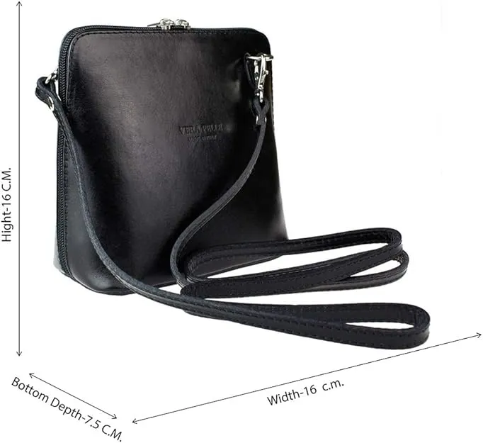 Leather Ladies Small Cross Body PS14 In Metallics