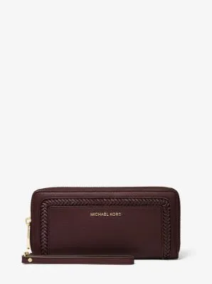 Lexington Large Pebbled Leather Continental Wristlet